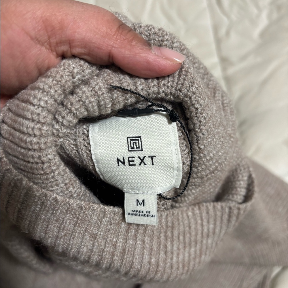 Next Men's Taupe Turtleneck Sweater